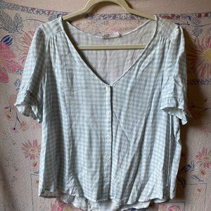 Elodie White and Blue Blouse